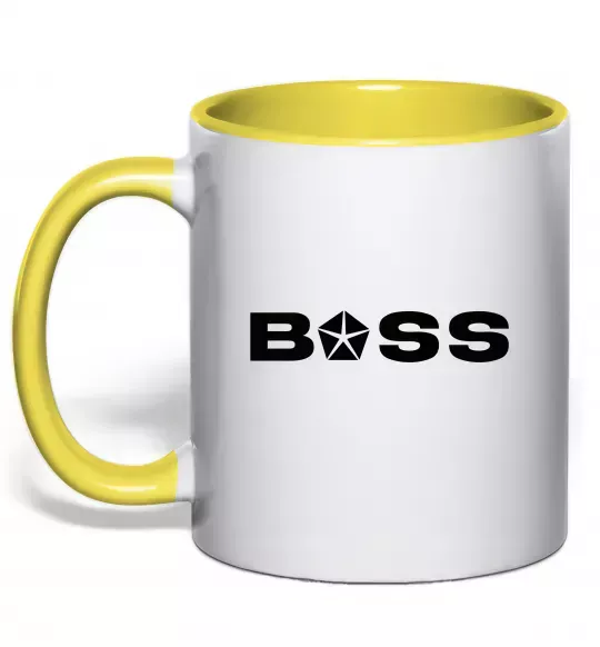 Чашка з кольоровою ручкою Boss Chrysler Сонячно жовтий фото