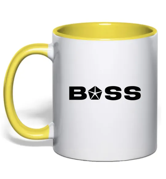 Чашка с цветной ручкой Boss Chrysler Лимонный фото
