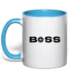 Чашка з кольоровою ручкою Boss Chrysler Блакитний фото