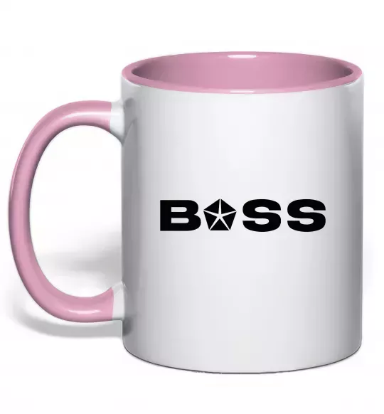 Чашка з кольоровою ручкою Boss Chrysler Ніжно рожевий фото