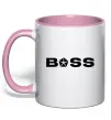 Чашка з кольоровою ручкою Boss Chrysler Ніжно рожевий фото