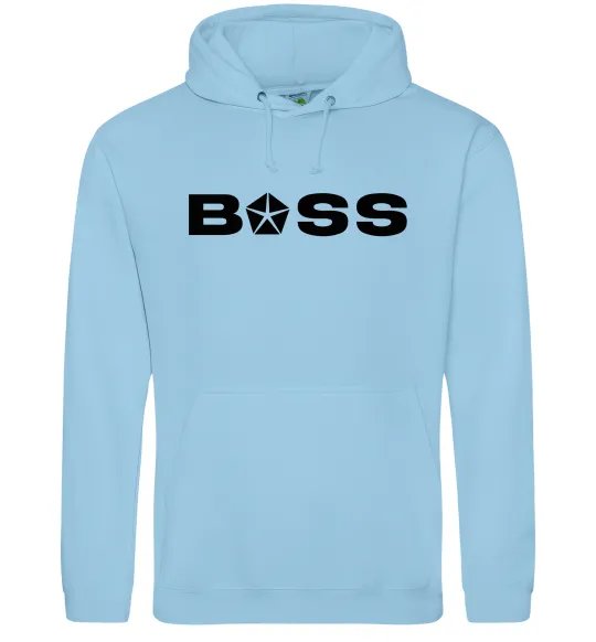 Мужская толстовка (худи) Boss Chrysler Голубой фото
