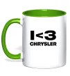 Чашка с цветной ручкой I <3 Chrysler Лаймовый Чашка с цветной ручкой I <3 Chrysler Лаймовый фото
