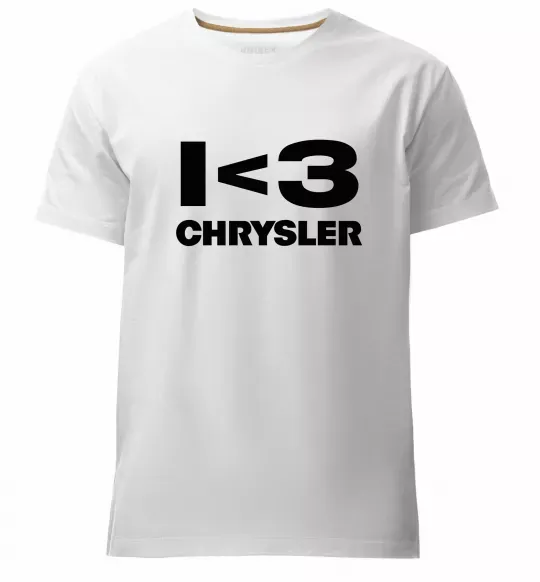Чоловіча преміум футболка I <3 Chrysler Білий фото