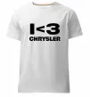 Чоловіча преміум футболка I <3 Chrysler Білий фото