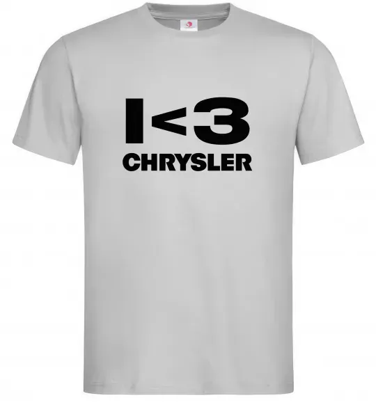 Чоловіча футболка I <3 Chrysler Сірий фото