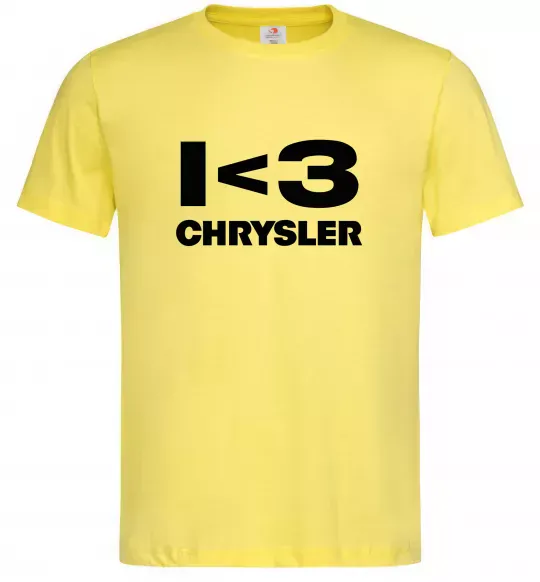 Чоловіча футболка I <3 Chrysler Лимонний фото