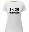 Жіноча преміум футболка I <3 Chrysler Білий фото