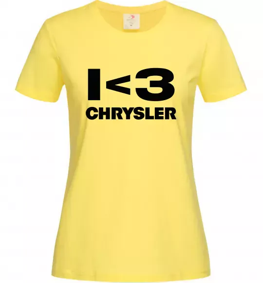 Женская футболка I <3 Chrysler Лимонный фото