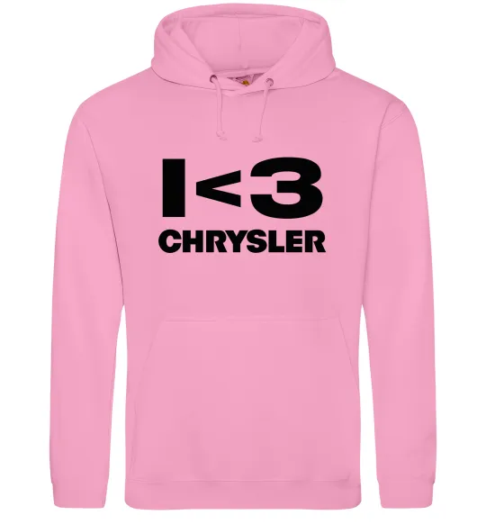 Мужская толстовка (худи) I <3 Chrysler Розовый фото