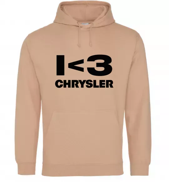 Чоловіча толстовка (худі) I <3 Chrysler Пісочний фото