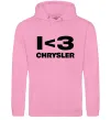 Женская толстовка (худи) I <3 Chrysler Розовый фото