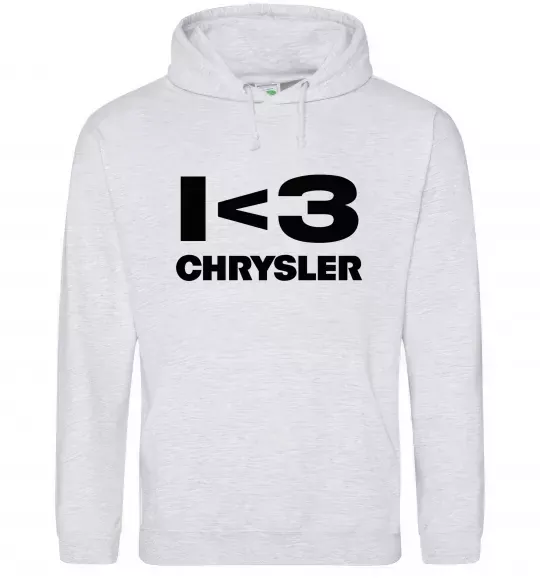 Жіноча толстовка (худі) I <3 Chrysler Сірий меланж фото