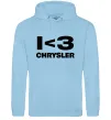 Женская толстовка (худи) I <3 Chrysler Голубой фото
