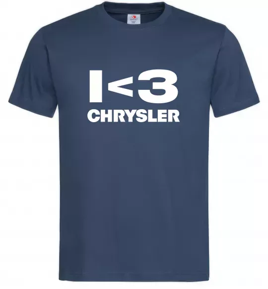 Чоловіча футболка I <3 Chrysler Темно-синій фото