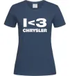 Женская футболка I <3 Chrysler Темно-синий фото