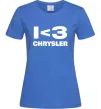 Женская футболка I <3 Chrysler Ярко-синий фото