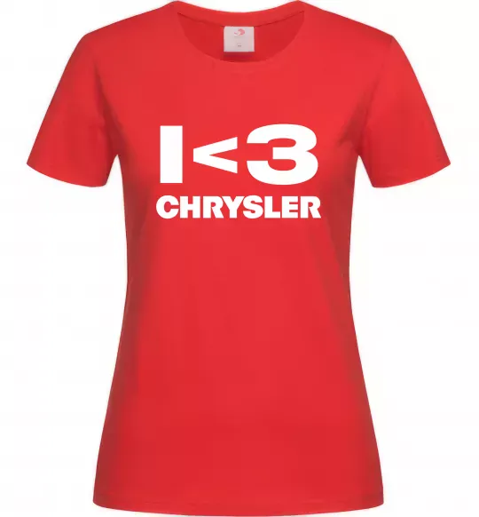 Женская футболка I <3 Chrysler Красный фото