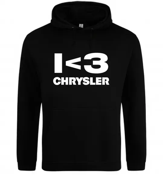 Чоловіча толстовка (худі) I <3 Chrysler Чорний фото