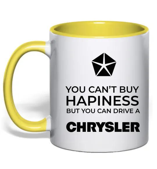 Чашка с цветной ручкой Drive Chrysler Лимонный фото