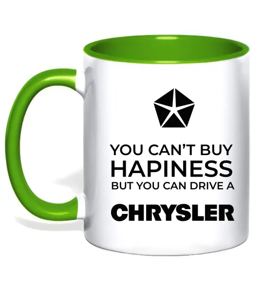 Чашка с цветной ручкой Drive Chrysler Лаймовый фото