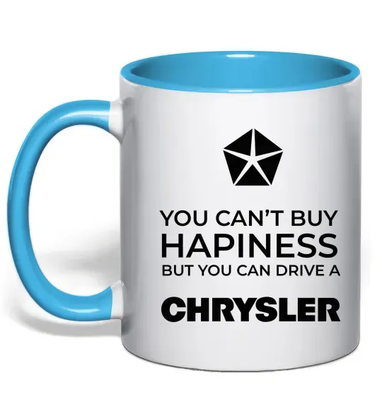 Чашка з кольоровою ручкою Drive Chrysler Блакитний фото