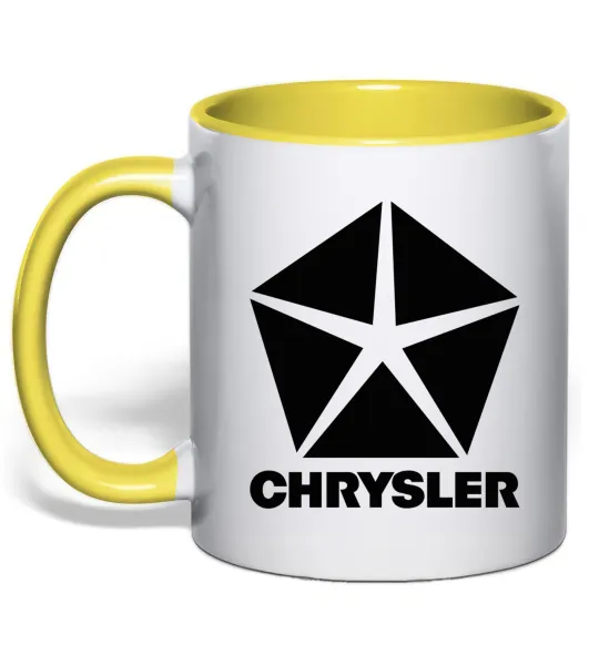 Чашка з кольоровою ручкою Chrysler Сонячно жовтий фото