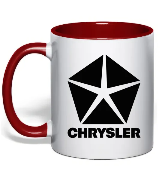 Чашка з кольоровою ручкою Chrysler Червоний фото