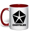 Чашка з кольоровою ручкою Chrysler Червоний фото