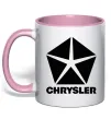 Чашка з кольоровою ручкою Chrysler Ніжно рожевий фото