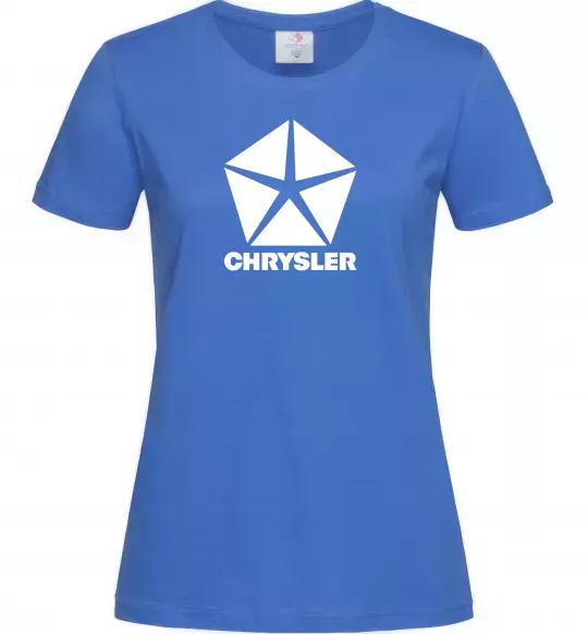 Женская футболка Chrysler Ярко-синий фото