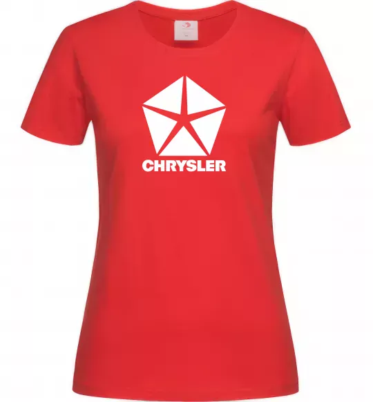 Женская футболка Chrysler Красный фото