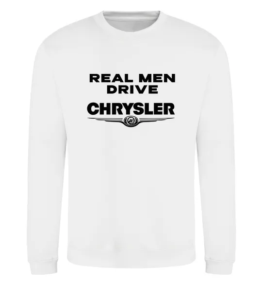 Свитшот Real men drive Chrysler Белый фото