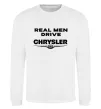 Свитшот Real men drive Chrysler Белый фото