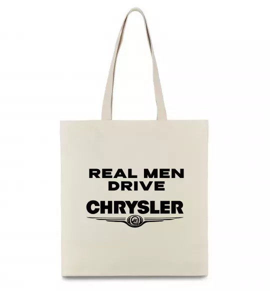 Еко-сумка Real men drive Chrysler Бежевий фото