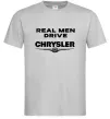 Чоловіча футболка Real men drive Chrysler Сірий Чоловіча футболка Real men drive Chrysler Сірий фото