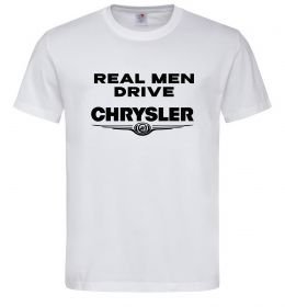 Чоловіча футболка Real men drive Chrysler Чоловіча футболка Real men drive Chrysler