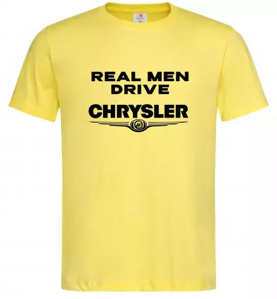 Чоловіча футболка Real men drive Chrysler Лимонний фото