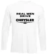 Лонгслив Real men drive Chrysler Белый фото