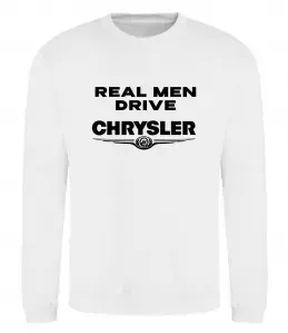 Свитшот Real men drive Chrysler Белый фото