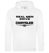 Чоловіча толстовка (худі) Real men drive Chrysler Білий фото