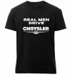 Мужская премиум футболка Real men drive Chrysler Черный фото