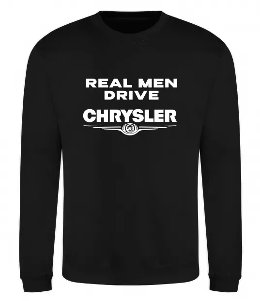 Свитшот Real men drive Chrysler Черный фото