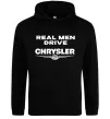 Чоловіча толстовка (худі) Real men drive Chrysler Чорний фото