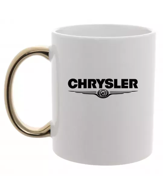 Чашка с цветной ручкой Chrysler logo Золото фото