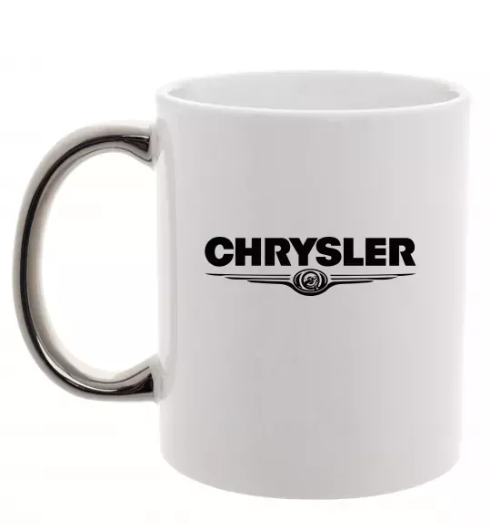 Чашка с цветной ручкой Chrysler logo Серебро фото