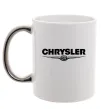 Чашка с цветной ручкой Chrysler logo Серебро фото