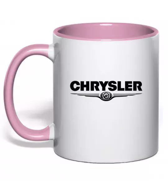 Чашка с цветной ручкой Chrysler logo Нежно розовый фото