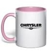 Чашка с цветной ручкой Chrysler logo Нежно розовый фото