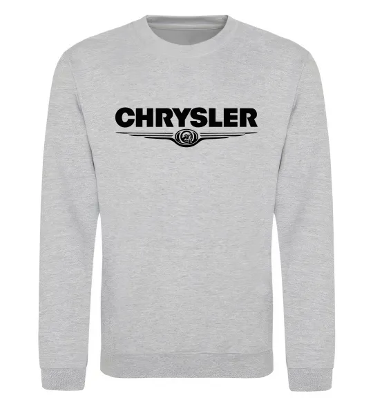 Свитшот Chrysler logo Серый меланж фото